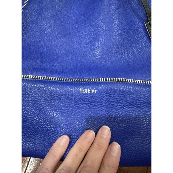 Botkier Women's Blue Soho Pebbled Leather Tote Bag Edgy Contemporary Fabulous! - Picture 3 of 7